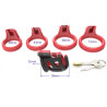Generique Cage de chasteté Cock Cuff 7.5 x 3 cm Rouge-Noir
